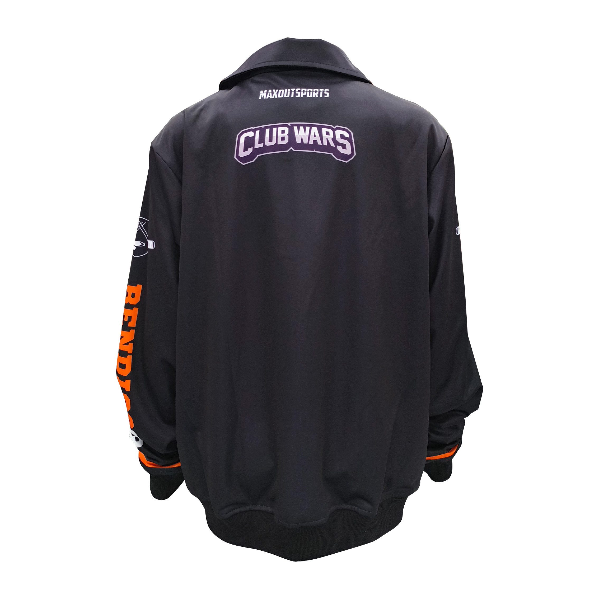 Ikoti rya Sublimated ryuzuye zip-up rikozwe ku giti cyawe | Imyambaro y'ikipe ya siporo ifite ipamba n'ikoti ryo hasi
