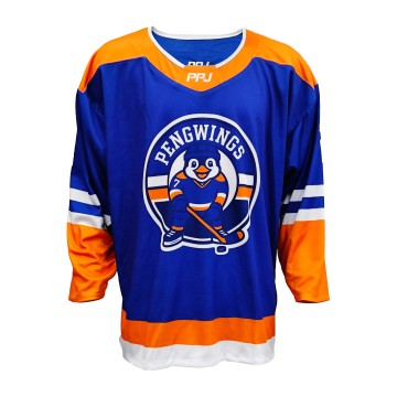 Custom White and Blue Reversible Hockey Jersey Heat Transfer Ice Hockey Uniform