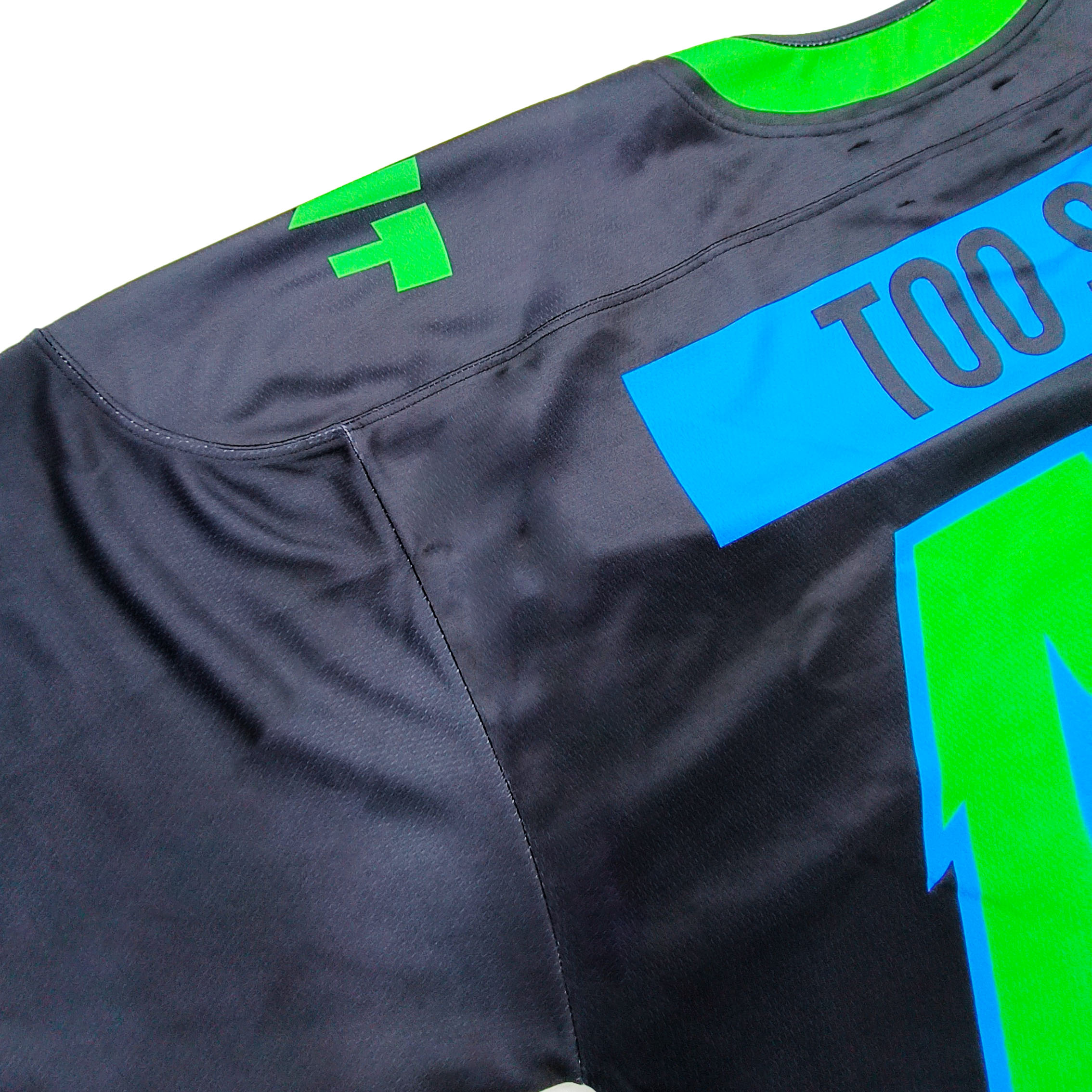 Uniforme de hockey fluorescent noir-bleu-vert 10