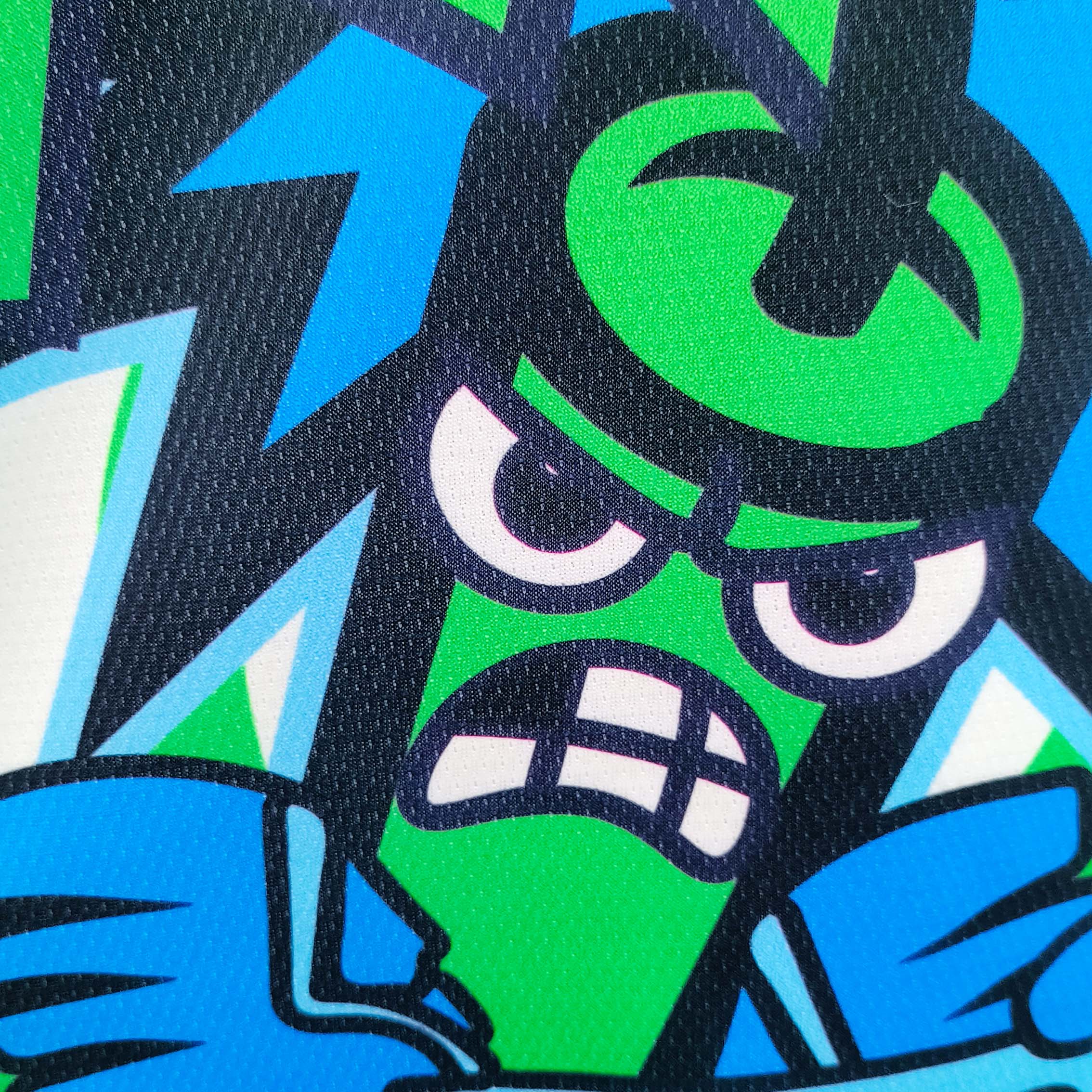 Uniforme de hockey fluorescent noir-bleu-vert 12