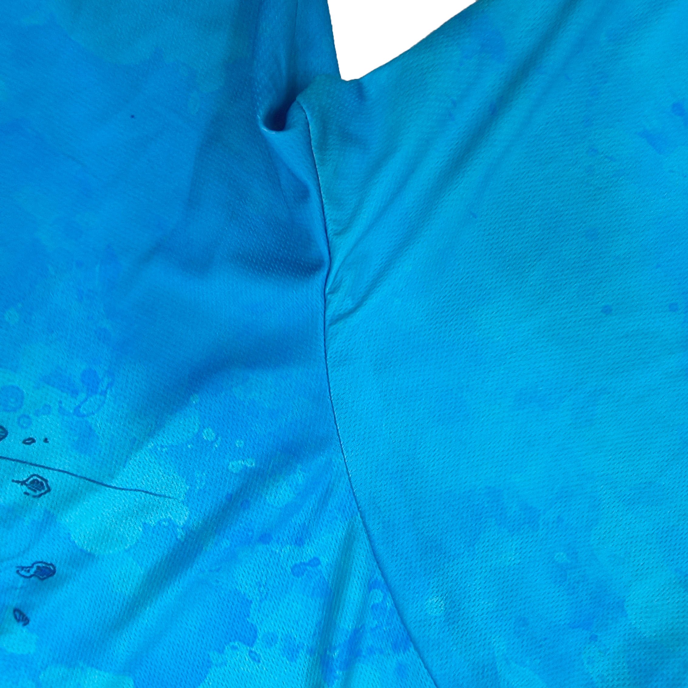 Fishing Shirt Custom Long Sleeves Blue Polo - Sublimation Technology