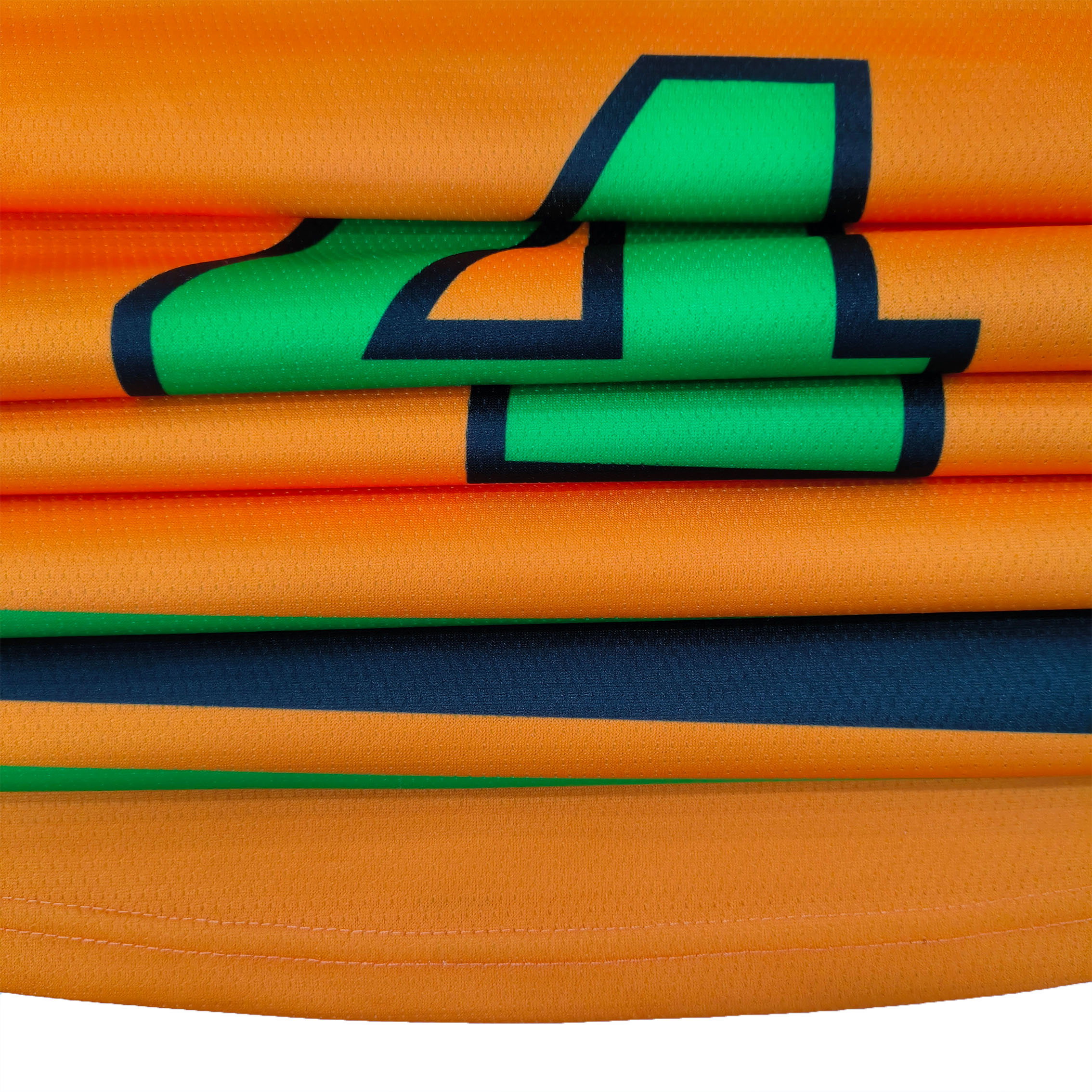 Uniformes de hockey sur glace orange, jaune et vert (15)