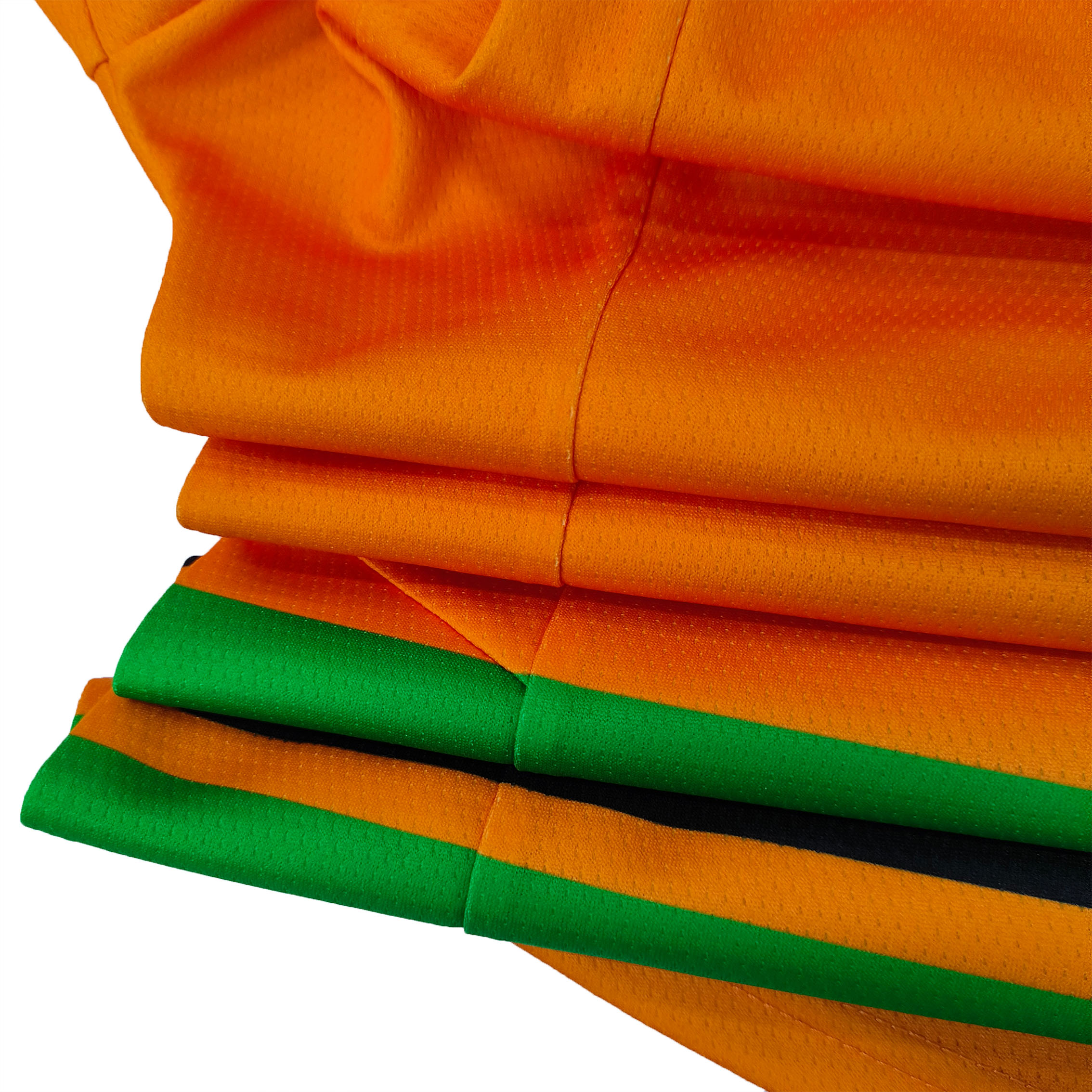 Uniformes de hockey sur glace orange, jaune et vert (16)