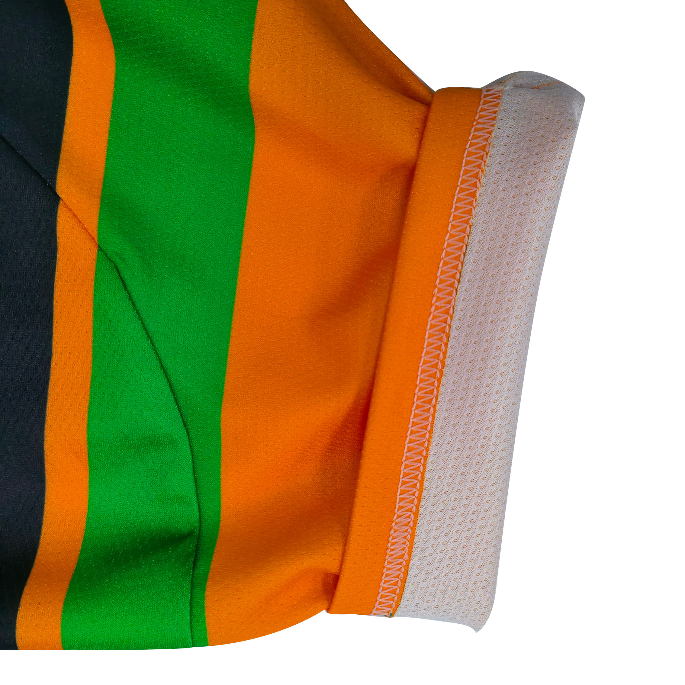 Uniformes de hockey sur glace orange, jaune et vert (8)