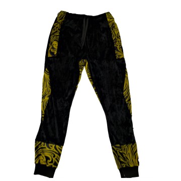 Custom Full Sublimation Fashion Pants Velvet Comfortable Pants With Cuff Zipper