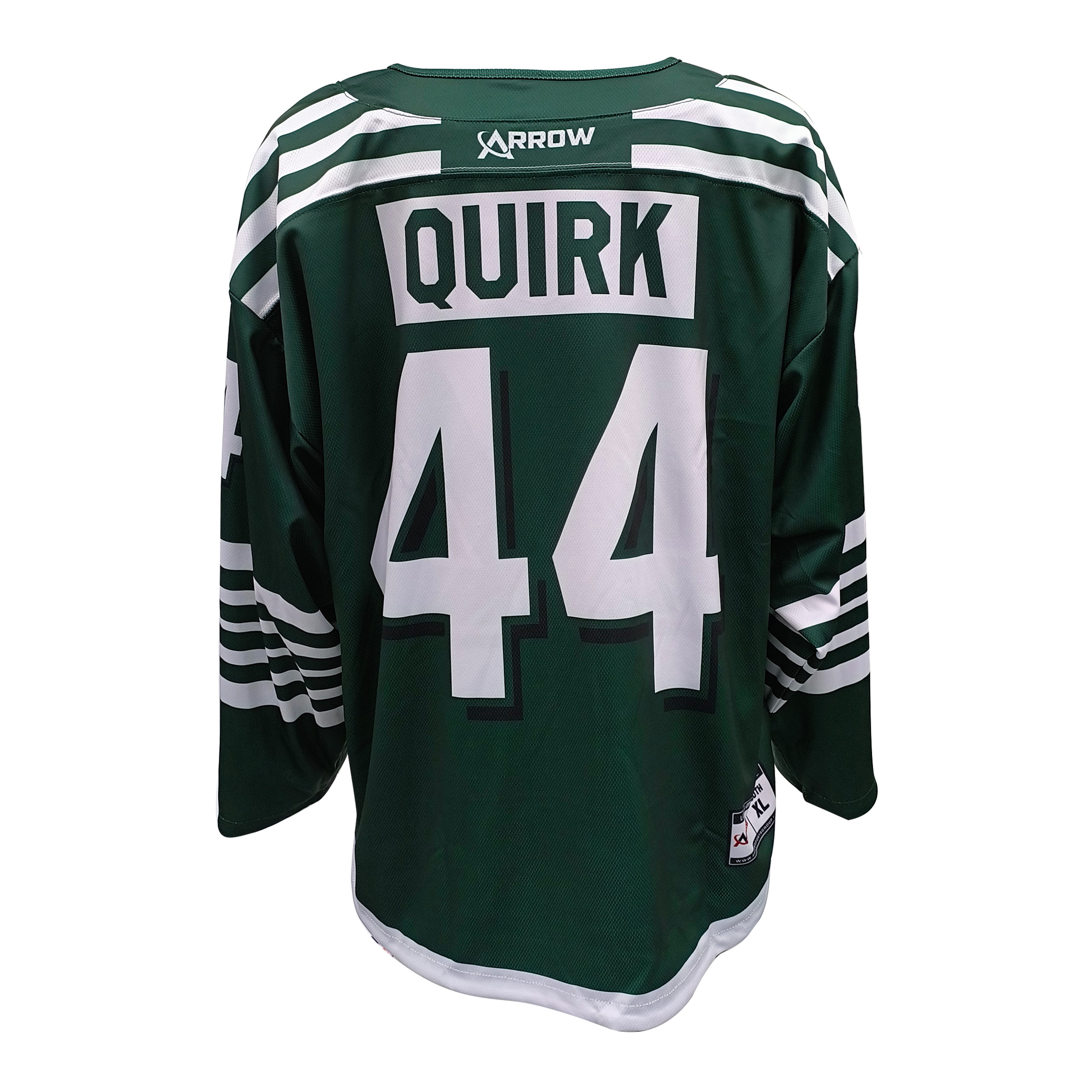 Custom Reversible White-Green Stripe Ice Hockey Jersey – Green Tiger & Clean Ice Edition