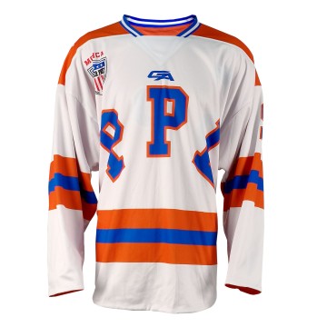 Lightweight Full Sublimation Custom Hockey Jersey in Orange and Blue