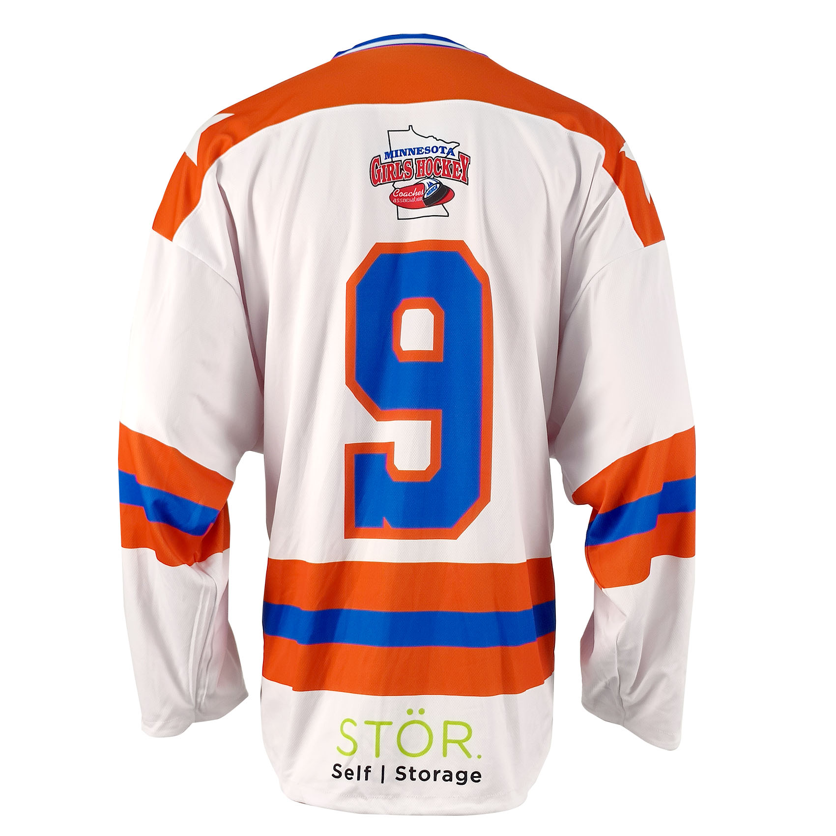 Lightweight Full Sublimation Custom Hockey Jersey in Orange and Blue