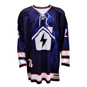 Thunderstorm Lightning Lace-up Ice Hockey Jersey – Custom Sublimated Team Uniform
