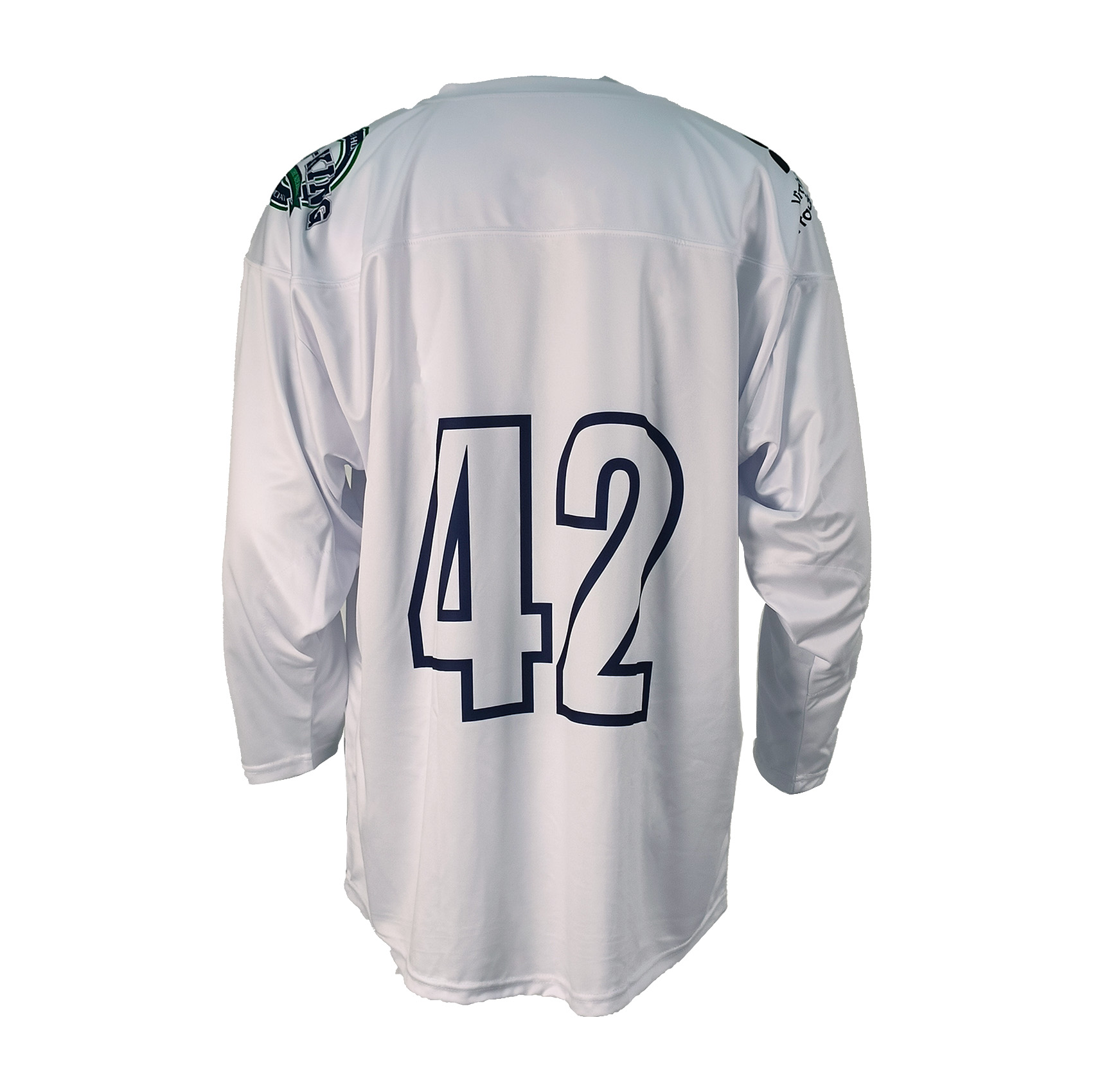 Custom Sublimation Print Seattle Thunderbirds White V-neck Hockey Training Uniform