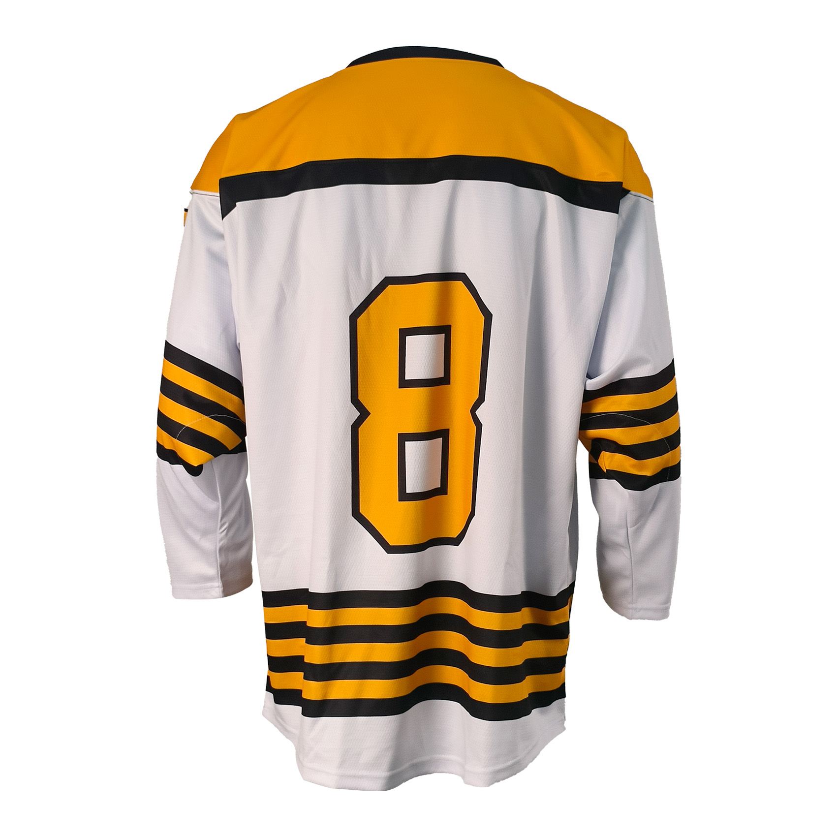 Custom Como Park White and Gold Hockey Jersey with Classic Lace-Up Design