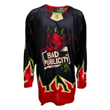 Dark Warrior Custom Ice Hockey Jersey – Bold Skull Graphic Design with Pro-Level Performance Wear