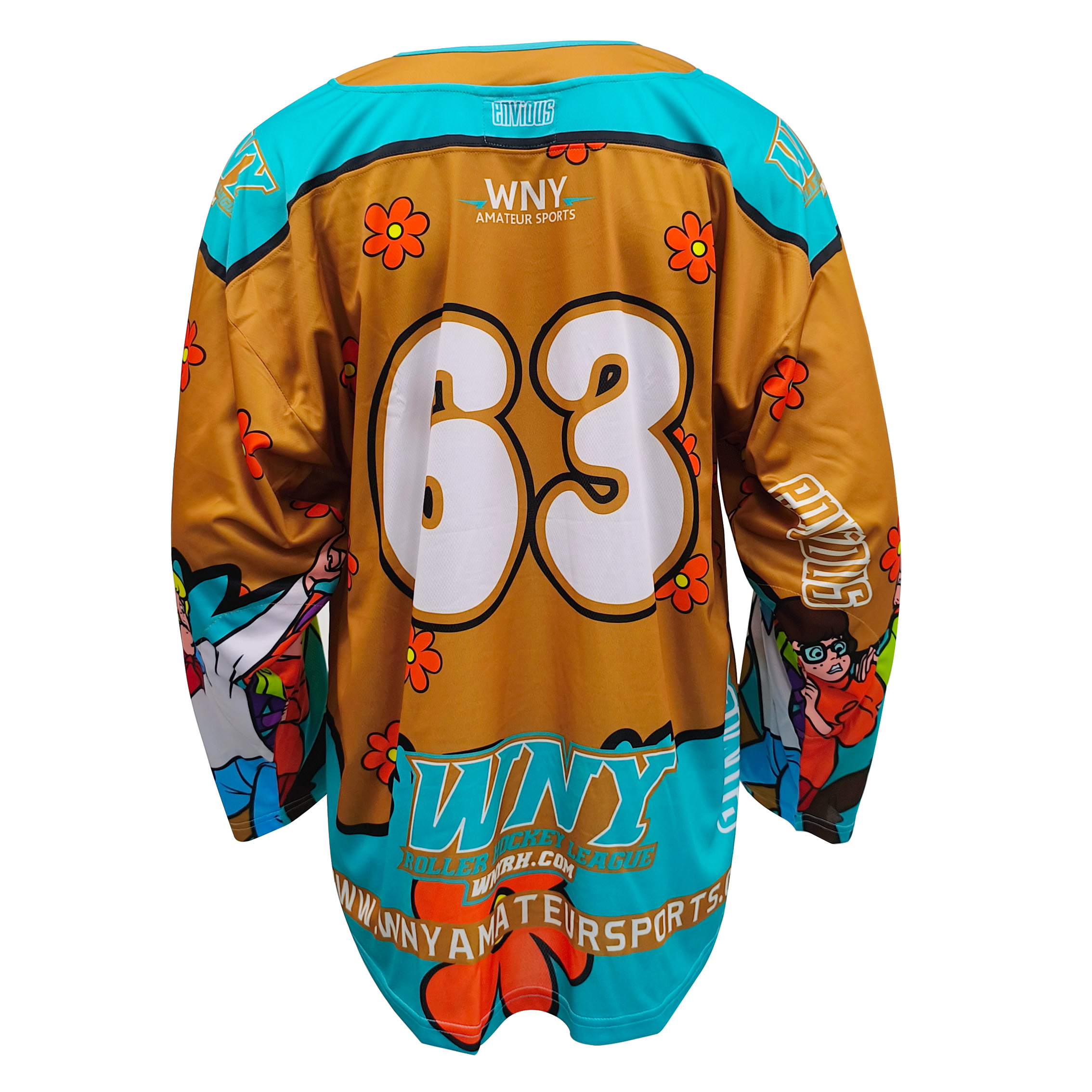China Factory Custom Mystery Van Cartoon Sublimated Ice Hockey Jersey – Retro Adventure Series