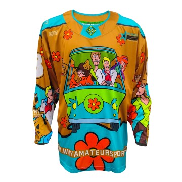 China Factory Custom Mystery Van Cartoon Sublimated Ice Hockey Jersey – Retro Adventure Series