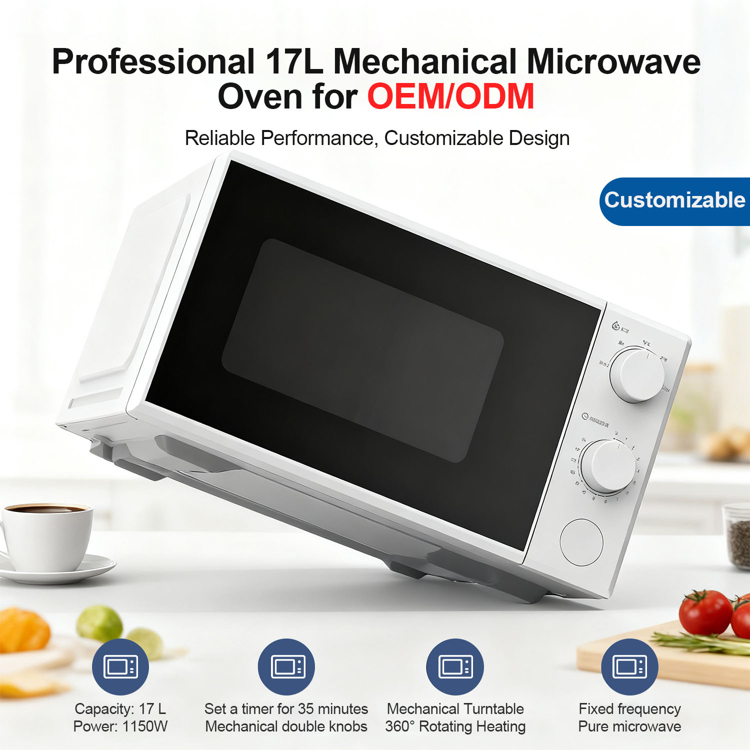 MW717AAE 17公升機械式微波爐 - 700瓦 35分鐘定時器 鏡面玻璃 (3)
