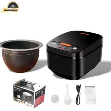 Aluminum Pot 5L Smart Digital Touch LCD Multi Non-Stick Silver crest Home Electric Digital Rice Cooker