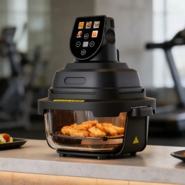 Glass Bowl Air Fryer With Visible Cooking Window Smart Digital Control Large Capacity Electric Air Fryer Oven Kitchen