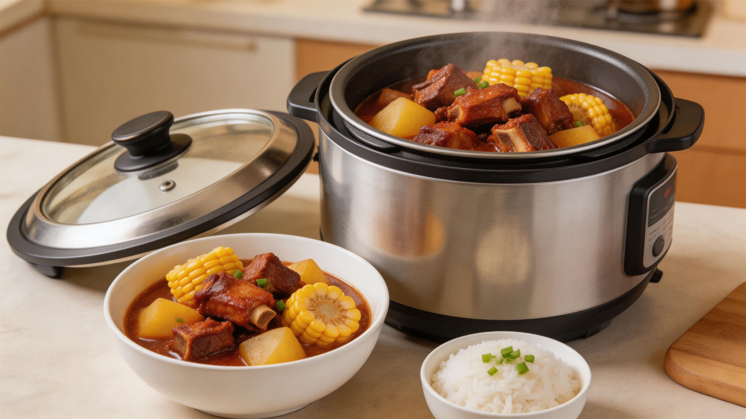 Electric pressure cooker fast cooking
