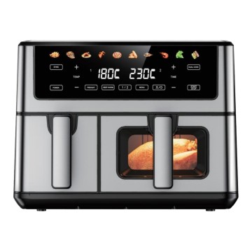 11L Asymmetric Dual Basket Air Fryer | 2300W | Large + Small Basket | Model RA1104DSV | Apexdura OEM/ODM