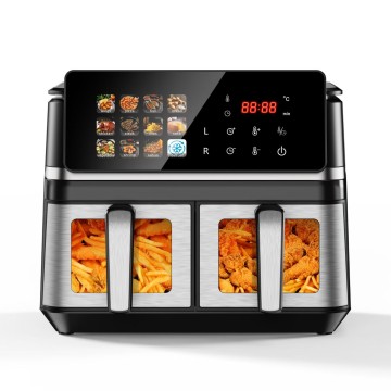 9L Digital Air Fryer | iPad Color Screen | 12 Preset Menus | Dual Basket | Model BW-IP8019D | Apexdura OEM/ODM