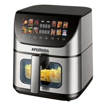Digital Air Fryer 8L 1700W Metal Cavity Dual Heating Touch Screen OEM ODM