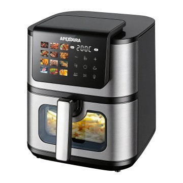 Digital Air Fryer 8L 1700W Metal Cavity 12 Preset Menus Touch Screen