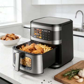 8L Visual Glass Window Air Fryer for Chicago Commercial Kitchens