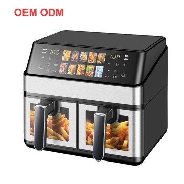 903A-SW Dual Basket Air Fryer 8.0L Large Capacity, Dual Motor Independent Cooking, 100-240V Global Voltage – Double Pot Air Fryer