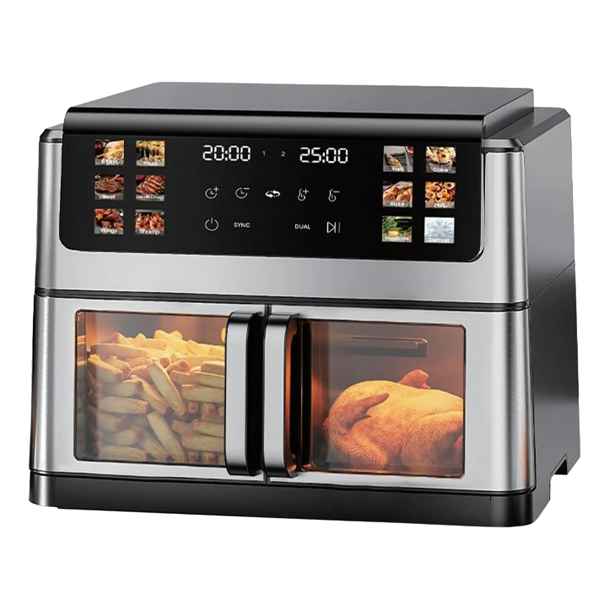 RA1105-2DS Dual Basket Air Fryer 11L 2800W Up Down Dual Heating Smart Touch.webp