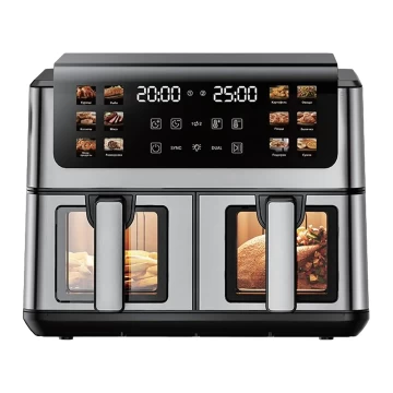 RA1105DSV Dual Basket Air Fryer – 9L 2800W Up & Down Dual Heating Smart Touch