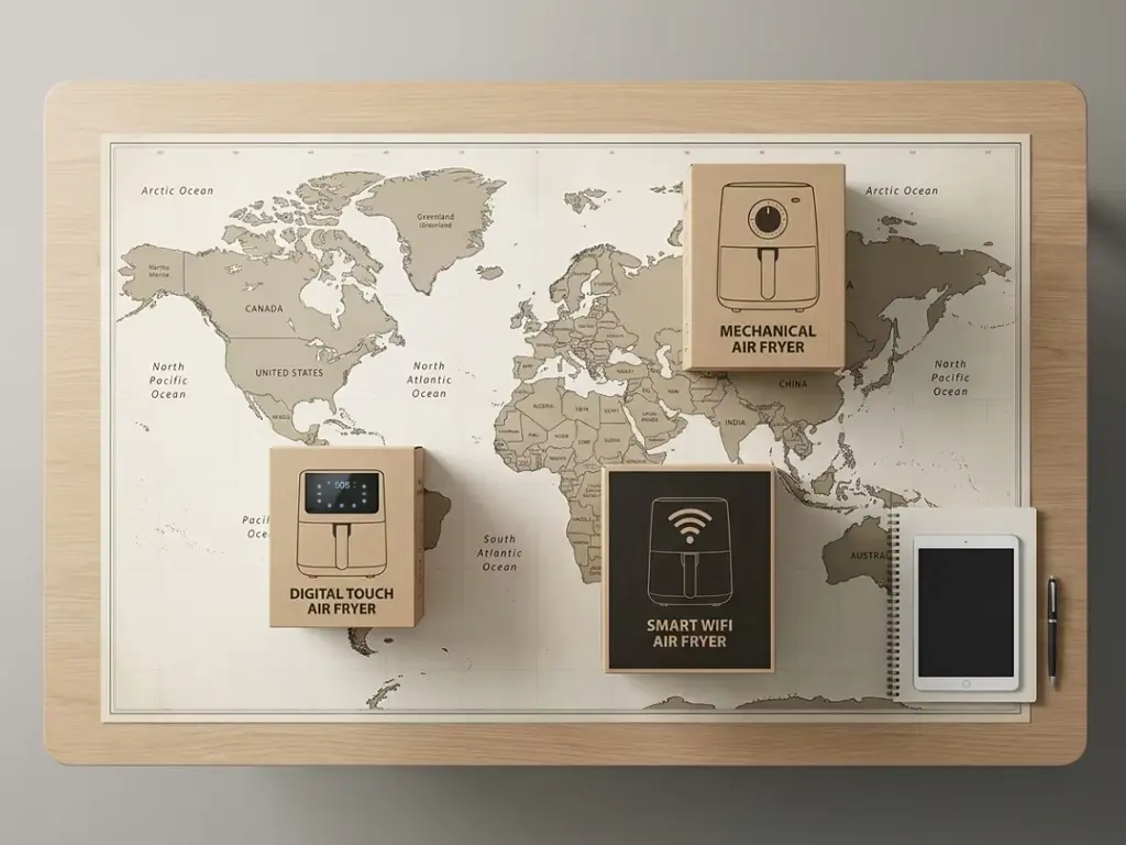 Market format mapping mechanical models serve price-sensitive and emerging markets; digital serves developed retail channels; smart WiFi targets the premium connected kitchen segment..webp