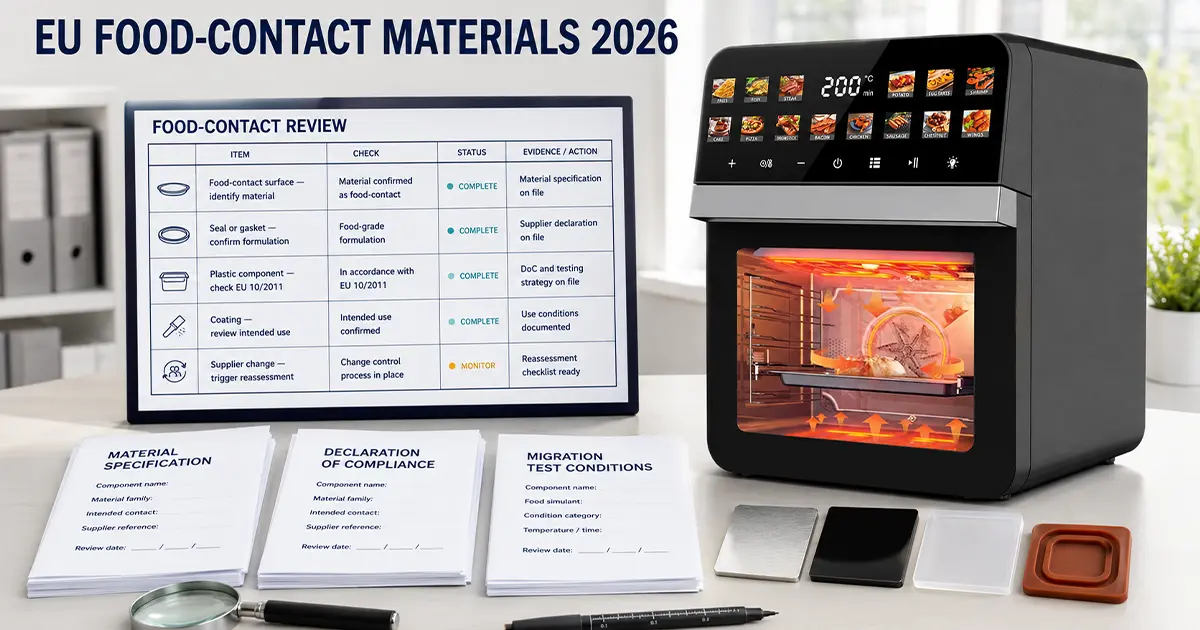 EU Food Contact Materials for Kitchen Appliances in 2026