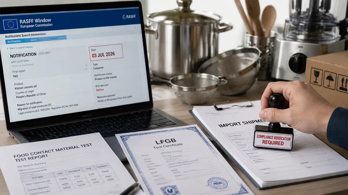 EU Recalls Chinese Kitchenware: A Food-Contact Compliance Warning for Importers