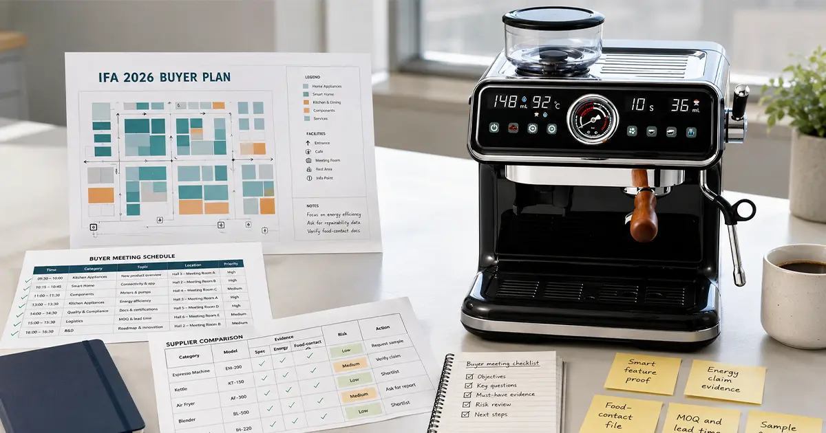 IFA Berlin 2026 Buyer Meeting Checklist for Kitchen Appliances