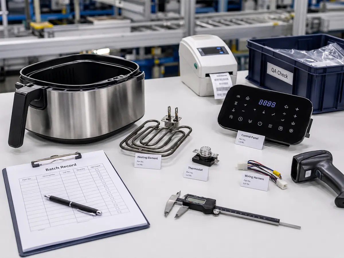 Kitchen appliance batch record and inspection checklist for OEM buyers