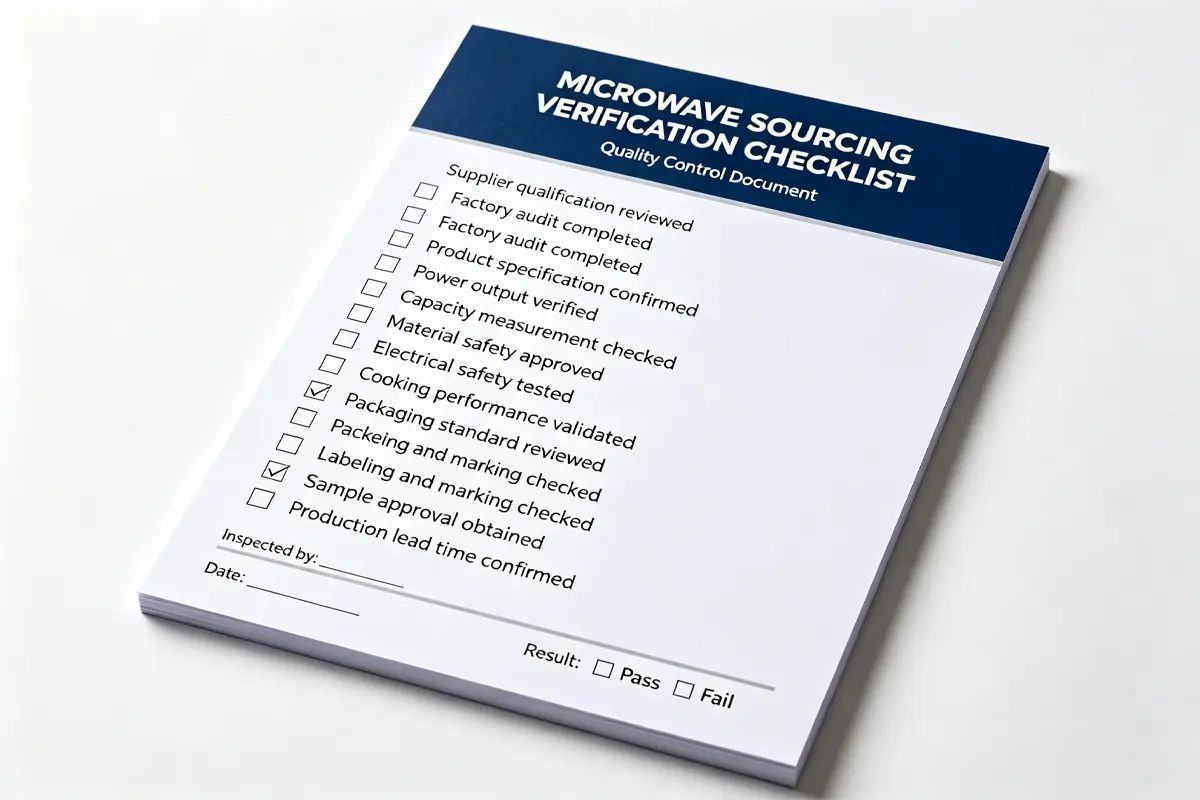 microwave oven sourcing checklist b2b quality control factory china