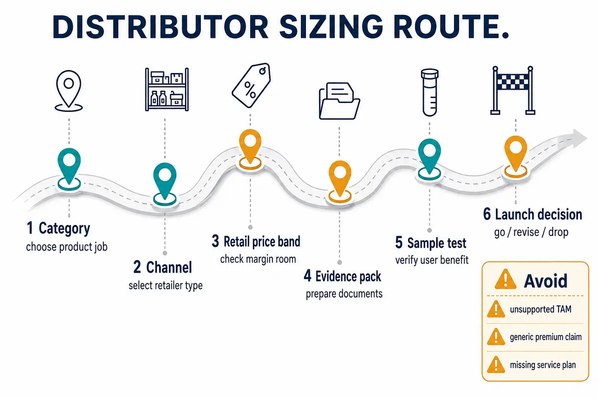 DACH distributor sizing route for kitchen appliances from category choice to channel price band and evidence check