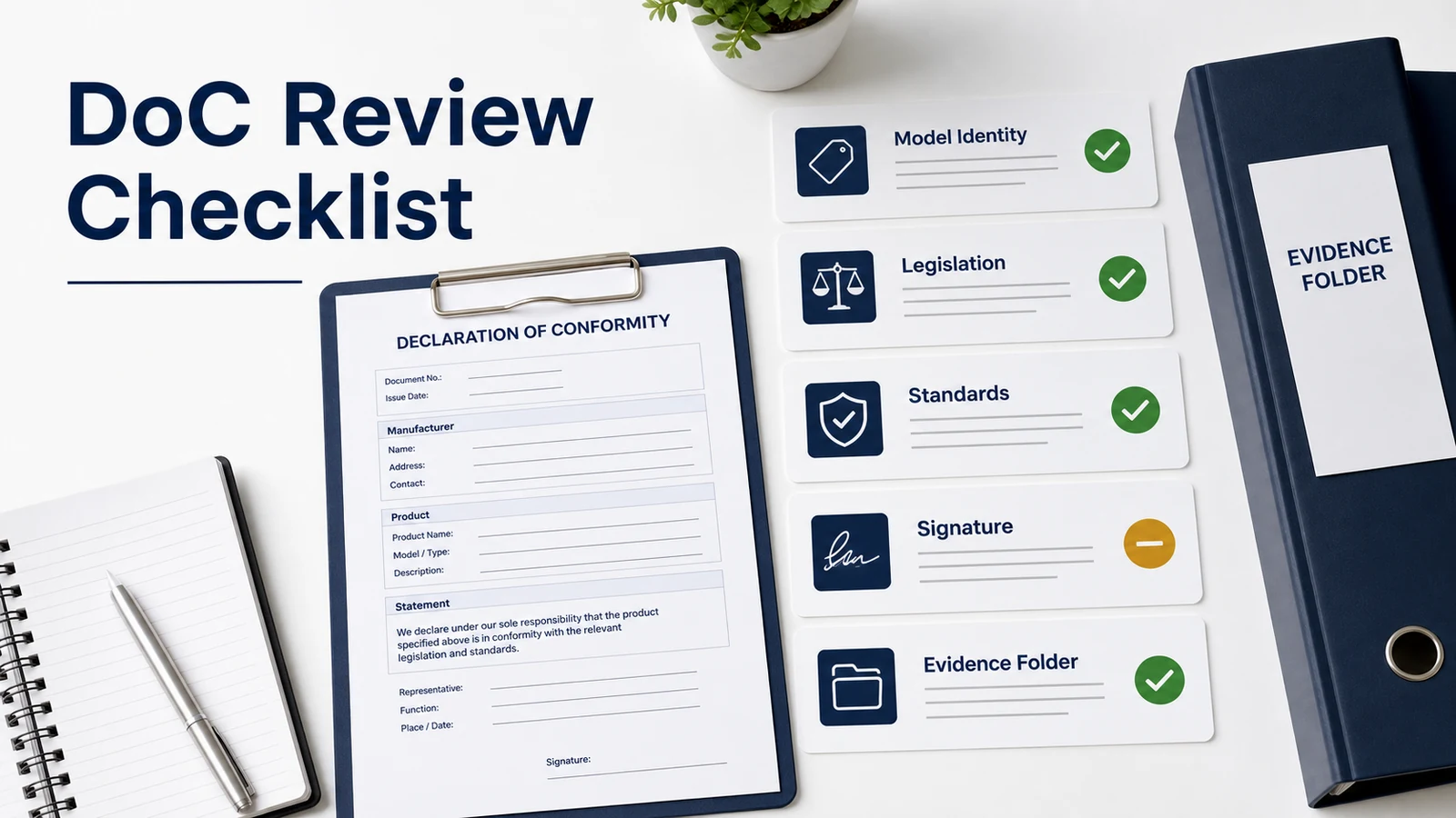 Declaration of Conformity Review Checklist for Kitchen Appliances