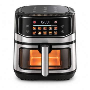 BY-808 8.8L Stainless Steel Digital Air Fryer 1800W with Dual Heating Elements