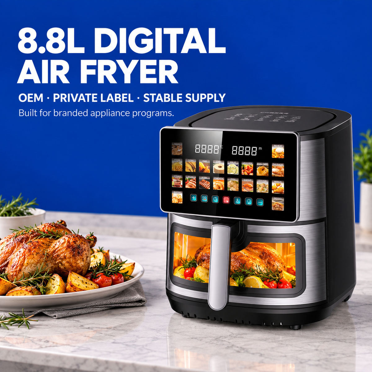 8.8L Stainless Steel Digital Air Frye...