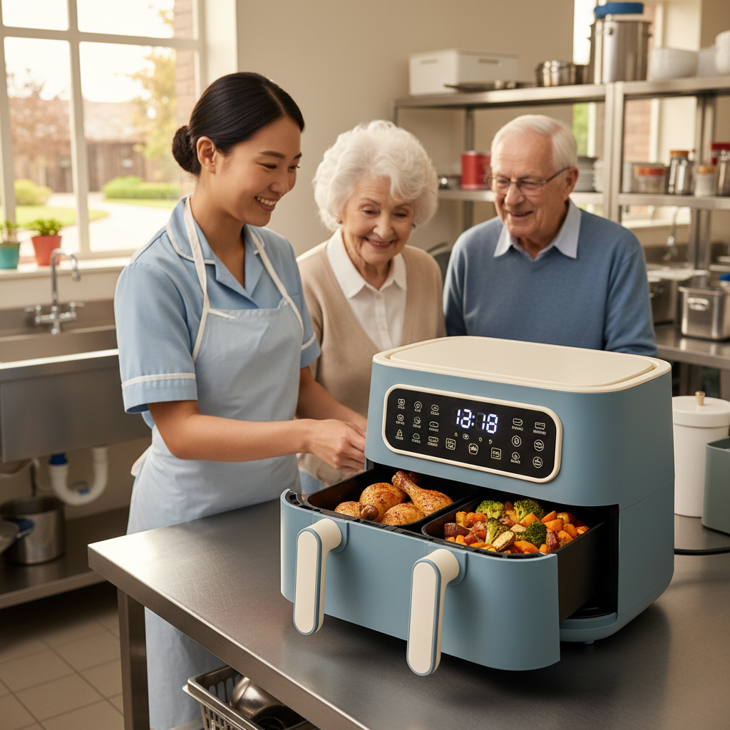 Dual Air Fryer For Elderly Nursing Homes