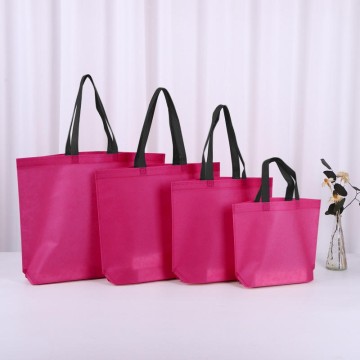 Custom Printed Recyclable Fabric Non Woven Shopping Bags with logo