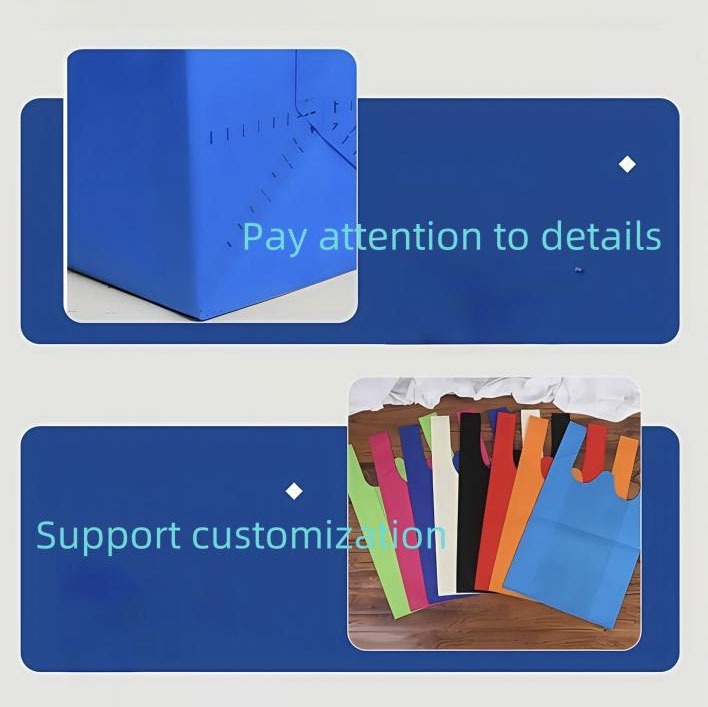 Eco Friendly Customized Reusable Gift Tote Non-woven Bag with logo detail (2)