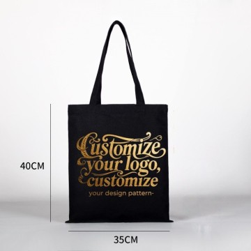 Premium Canvas Reusable Custom logo Tote Bags Shopping Bag