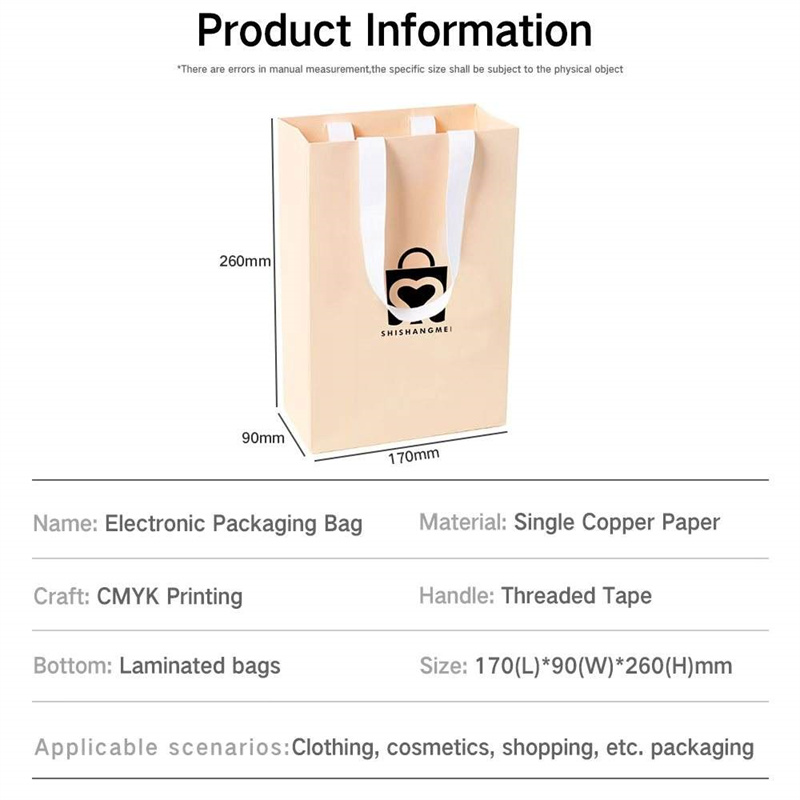 کیسه بسته بندی لوازم الکترونیکی مصرفی کاغذی Grosgrain Handles.jpg
