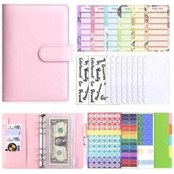 Caderno personalizado de folhas soltas em couro PU tamanho A6