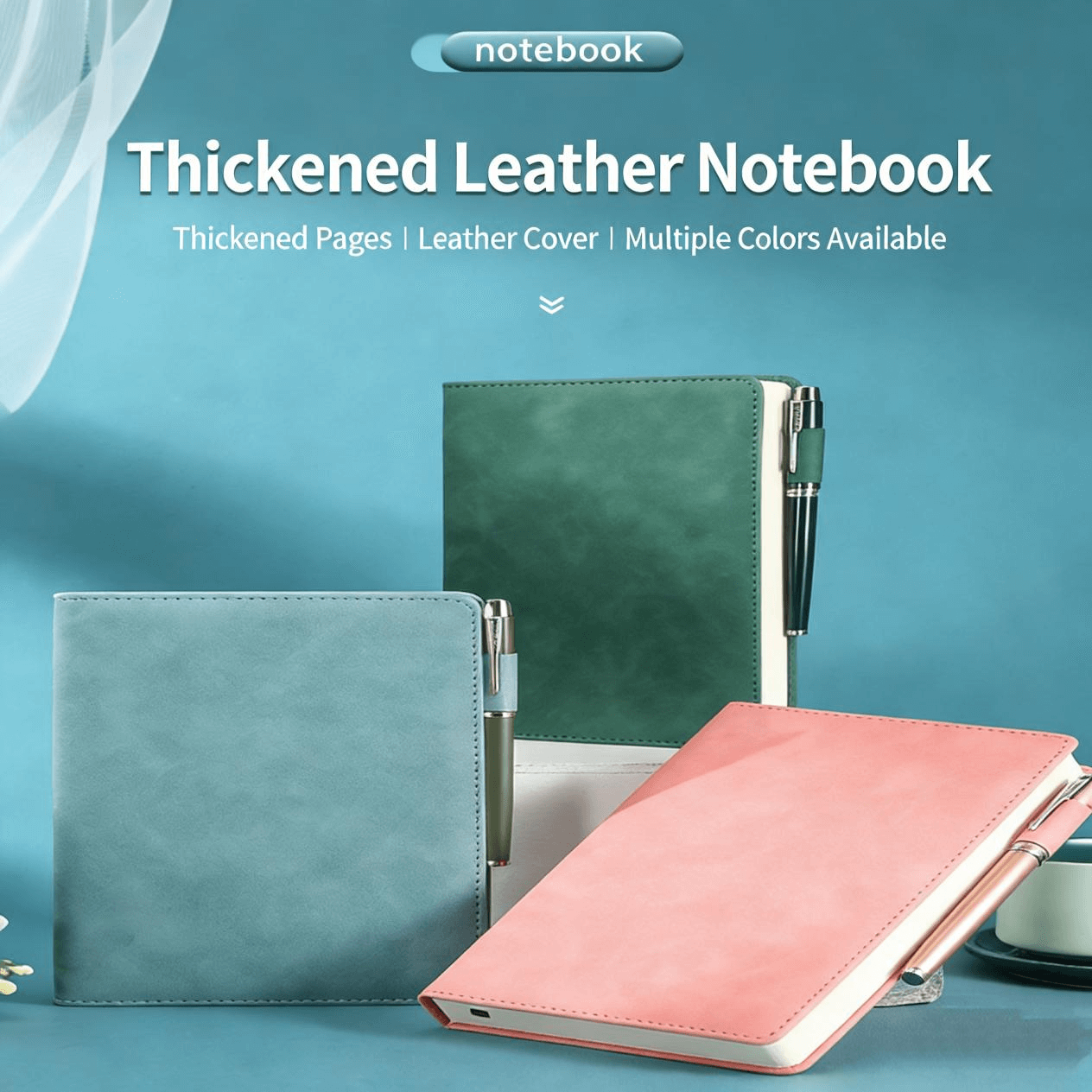01 Engraved thickened business-style A5 notebook