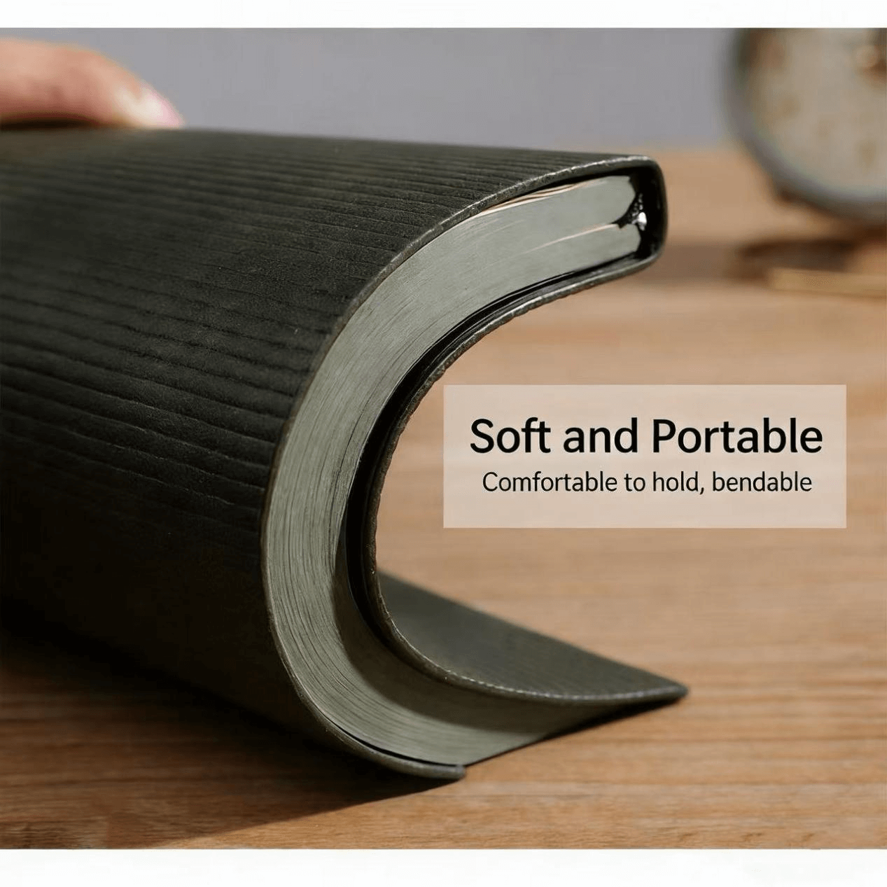 03 Simple and stylish soft leather notebook logo can be printed