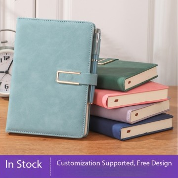 Customized thickened notebook with a pleasant tactile feel and a buckle closure