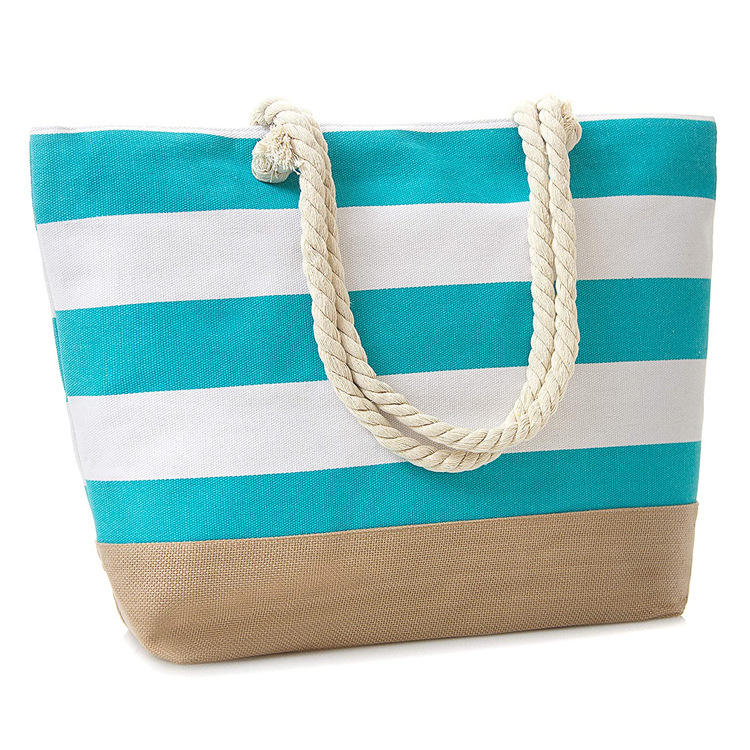 Top Zipper Closure Large Canvas Travel Shoulder Handbag.jpg